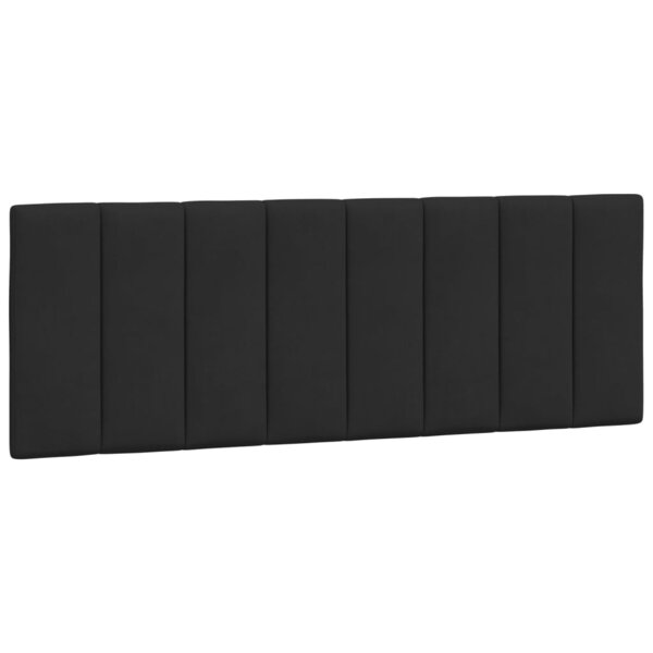 vidaXL Coussin de tête de lit Hanko noir 140 cm velours