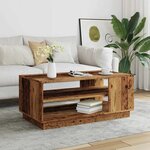 vidaXL Table basse vieux bois 102x55x43 cm bois d'ingénierie