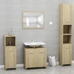vidaXL Meubles de salle de bain Chêne sonoma Bois d'ingénierie