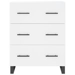 vidaXL Buffet haut Blanc 69 5x34x180 cm Bois d'ingénierie