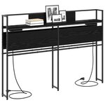 vidaXL Tête de lit de rangement Chêne noir 150 cm Bois d'ingénierie