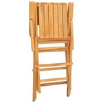 vidaXL Chaises de jardin pliantes lot de 4 55x61x90cm bois massif teck