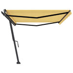 vidaXL Auvent manuel rétractable sur pied 500x300 cm Jaune/Blanc