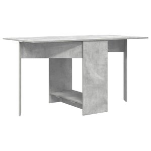 vidaXL Table à dîner 138 x 70 x 73 5 cm Bois d'ingénierie Gris béton