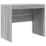 vidaXL bureau d'écriture gris gris sonoma bois d'ingénierie