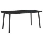 VidaXL Table basse de jardin rectangulaire noir 80x40x37 cm rotin