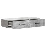 vidaXL Table d'appoint murale 87 5 x 34 5 x 17 cm Bois d'ingénierie