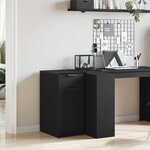 vidaXL Meuble de bureau Chêne noir 33 x 50 x 75 cm Bois d'ingénierie