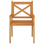 vidaXL Chaises à manger d'extérieur lot de 4 Bois d'acacia massif