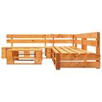 vidaXL Canapés de jardin palette 4 Pièces bois marron miel