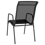 vidaXL Chaises de jardin lot de 2 Acier et textilène Noir
