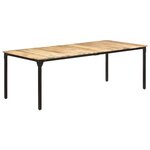 vidaXL Table de salle à manger 220x100x76 cm Bois de manguier brut