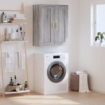 vidaXL Armoire murale sonoma gris 69 5x34x90 cm bois d'ingénierie
