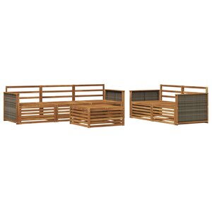vidaXL Ensemble de canapés d'extérieur 6 pc Naturel