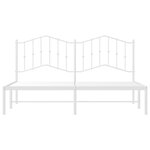 vidaXL Cadre de lit métal sans matelas et tête de lit blanc 183x213 cm