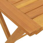 vidaXL Table de jardin pliante Naturel 60 x 60 x 72 cm