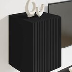 vidaXL Meuble TV mural 2 Pièces Noir 30 x 31 x 40 cm Bois d'ingénierie