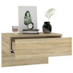 vidaXL Tables de chevet murales 2 Pièces Chêne sonoma
