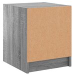 vidaXL Tables de chevet et portes vitrées 2Pièces sonoma gris 35x37x42cm