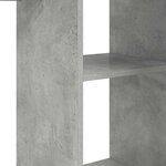 vidaXL Bureau Gris béton 142 x 102 x 73 cm Bois d'ingénierie