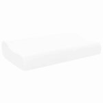 vidaXL Coussin de sommeil Uni Blanc 80 x 40 x 12 5 cm