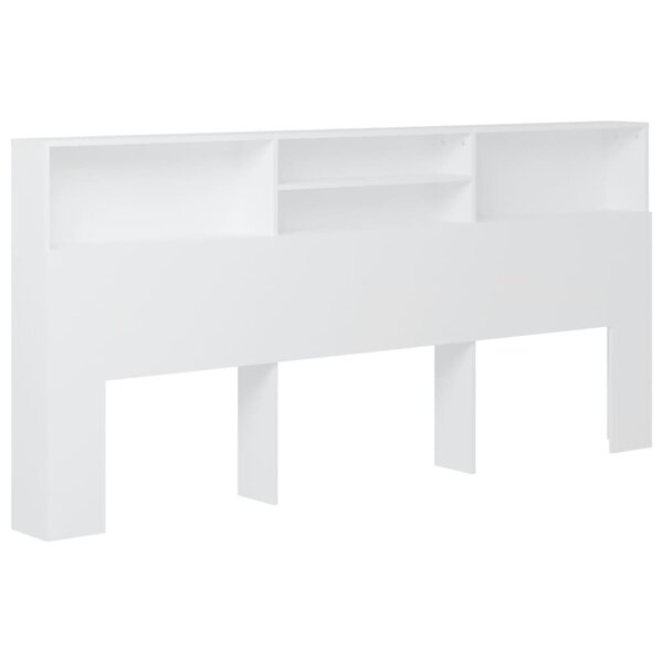 vidaXL Armoire de tête de lit Blanc 220x19x103 5 cm