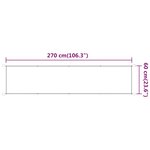 vidaXL Auvent vertical Beige 60x270 cm Tissu oxford