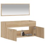 vidaXL Armoire de bain avec miroir chêne sonoma bois d'ingénierie
