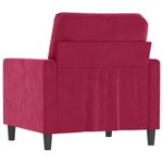 vidaXL Fauteuil Rouge bordeaux 60 cm Velours