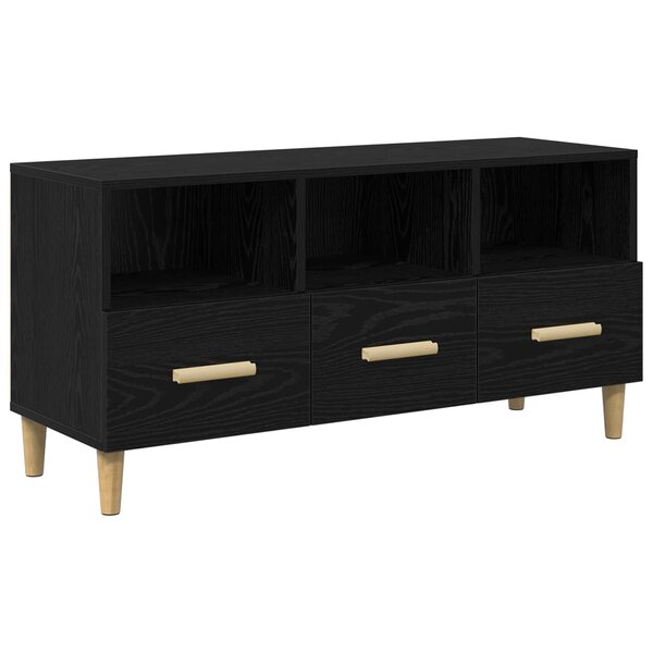vidaXL Meuble TV Chêne noir 102 x 36 x 50 cm Bois d'ingénierie