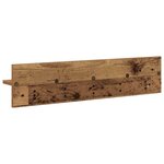 vidaXL Porte-manteau mural avec étagère Bois ancien 80 x 10.5 x 18 cm