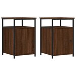 vidaXL Tables de chevet 2Pièces Chêne marron 40x42x60cm Bois d'ingénierie