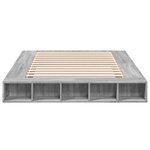 vidaXL Cadre de lit sans matelas sonoma gris 150x200 cm