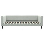 vidaXL Lit de jour avec gigogne sans matelas gris clair 90x200 cm