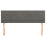 vidaXL Têtes de lit 2 Pièces Gris foncé 72x5x78/88 cm Velours