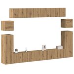 vidaXL Ensemble de meuble TV mural 8 Pièces chêne artisanal