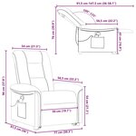 vidaXL Fauteuil de massage inclinable Marron Tissu