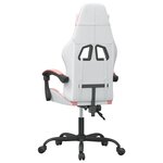 vidaXL Chaise de jeu Blanc et rose Similicuir