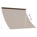 vidaXL Auvent Taupe 150 x 150 cm
