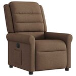 vidaXL Fauteuil inclinable électrique Marron Tissu