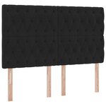 vidaXL Lit avec rangement et matelas Noir 140 x 190 cm Velours