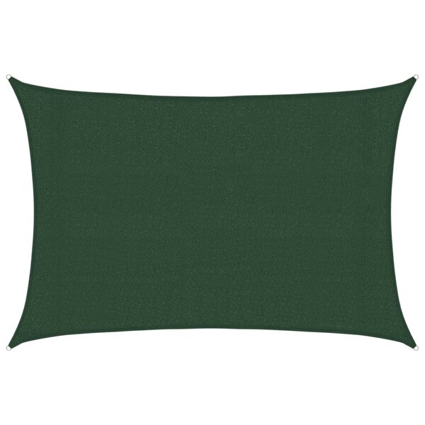 vidaXL Voile d'ombrage 160 g/m² Vert foncé 3x4 5 m PEHD
