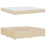 vidaXL Cadre de lit avec matelas Crème 200 x 200 cm tissu