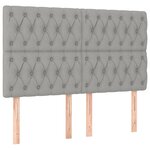 vidaXL Cadre de lit sans matelas gris clair 140x200 cm tissu
