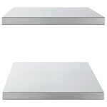vidaXL Étagères murales 2 Pièces 100x40x3 cm argenté acier inoxydable