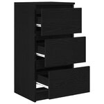 vidaXL Buffet chêne noir 37 5x35x76 cm bois d'ingénierie