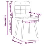 vidaXL Chaises à manger lot de 2 gris foncé tissu