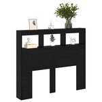 vidaXL Tête de lit Chêne noir 120 x 17 x 102 cm Bois d'ingénierie