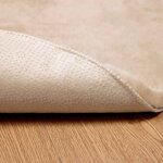 vidaXL Tapis en Fourrure Synthétique de Lapin Olite Taupe Ø 80 cm