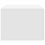 vidaXL Meuble TV mural 78 5 x 31 cm Blanc brillant Bois d'ingénierie